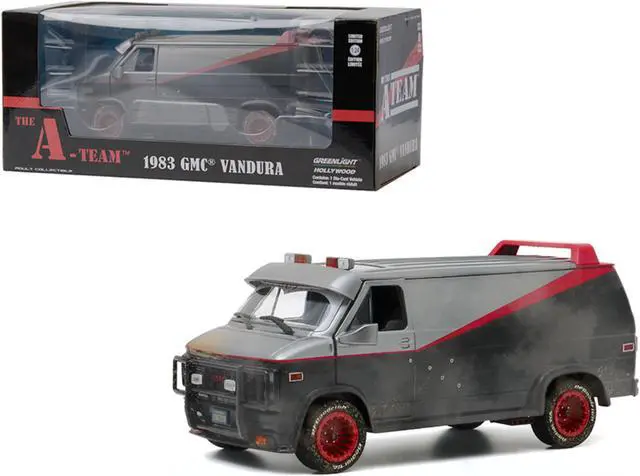 Alt view image 4 of 4 - 1983 GMC Vandura Van Weathered Version with Bullet Holes "The A-Team" (1983-1987) TV Series 1/24 Diecast Model by Greenlight