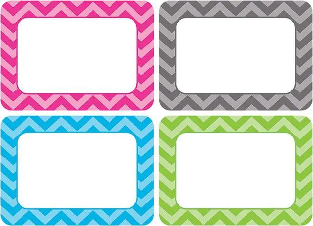Alt view image 6 of 17 - Teacher Created Resources TCR5526 Chevron Name Tags - Multi Pack