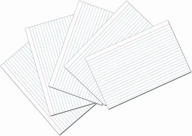 Main image of Index Cards, White, Ruled, 1/4" Ruled 5" x 8", 100 Cards
