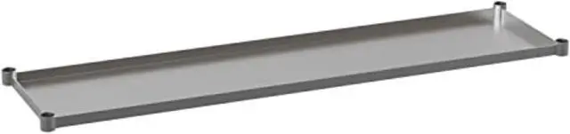 Alt view image 6 of 14 - Galvanized Under Shelf for Prep and Work Tables - Adjustable Lower Shelf for 30" x 72" Stainless Steel Tables