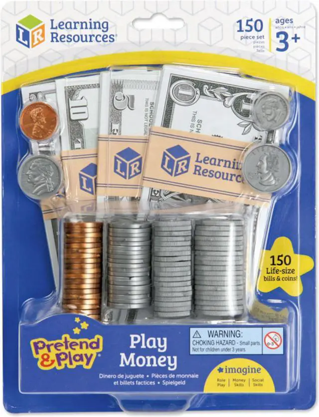 Alt view image 7 of 9 - Learning Resources LER2725 Pretend & Play Play Money