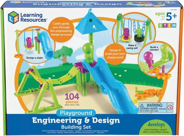 Alt view image 5 of 12 - Learning Resources Playground Building Set 10-1/10"Wx13-9/10"Lx3-1/10"H Multi LER2842