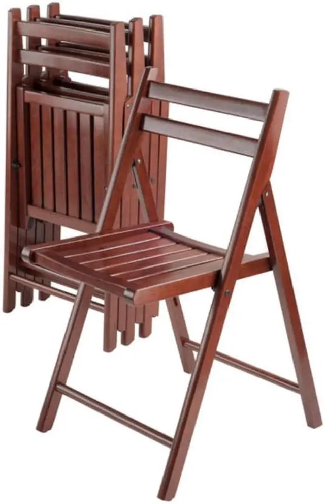 Alt view image 2 of 11 - Robin 4-Pc Folding Chair Set, Walnut