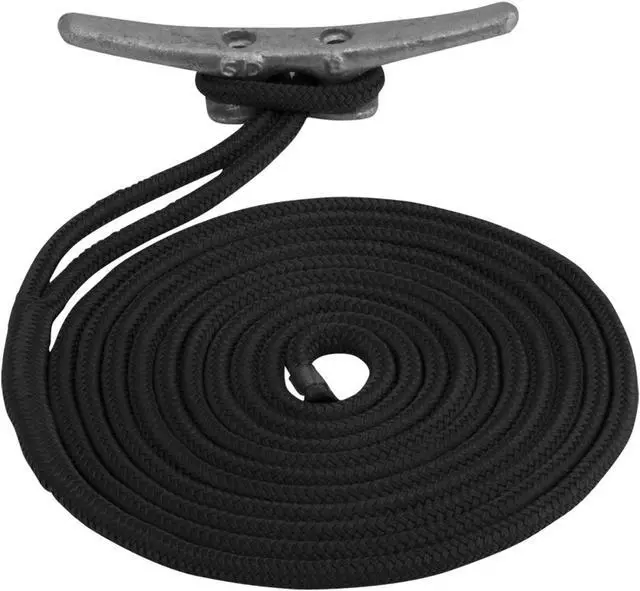 Alt view image 4 of 6 - Sea-Dog Double Braided Nylon Dock Line - 1/2" x 20' - Black