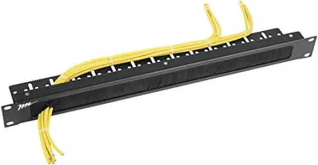 Alt view image 6 of 6 - DRK Series Cable Management Brush Grommel Panel, 1.75" H (1U space) - BR1