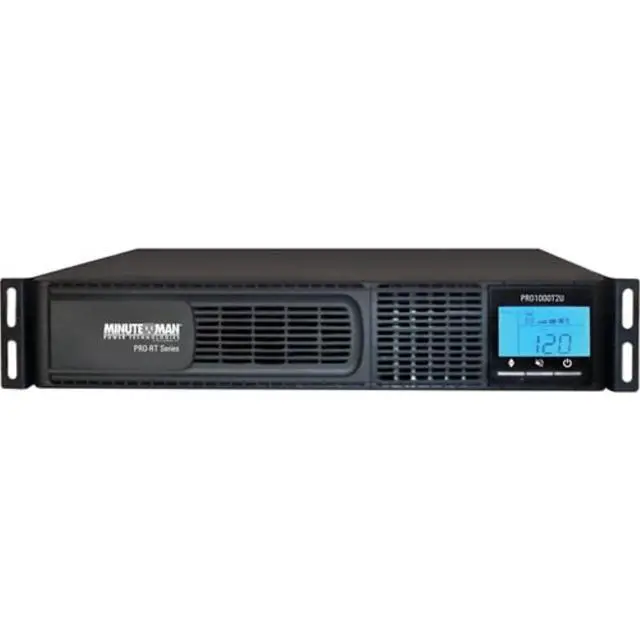 Alt view image 8 of 11 - Minuteman PRO1000RT2U PRO-RT 1000VA Tower/Rack/Wall Mountable UPS - 2U Tower/Rack/Wall Mountable - 4 Minute Stand-by - 120 V AC Input - 120 V AC Output - 8 x NEMA 5-15R Receptacle(s)