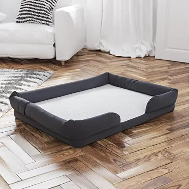 Alt view image 5 of 13 - Orthopedic Comfy Memory Foam Joint Relief Bolster Dog Bed for Dogs up to 44 LBS. - Removable & Washable Cover, Non-Slip Bottom