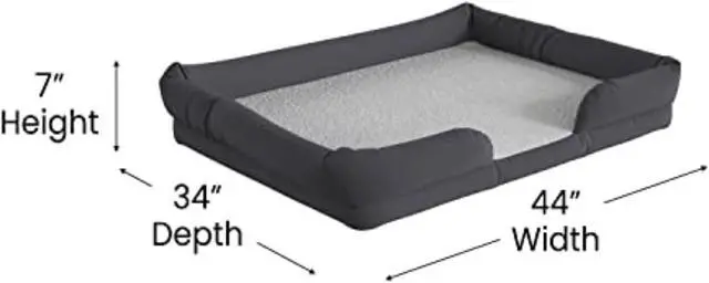 Alt view image 4 of 13 - Orthopedic Comfy Memory Foam Joint Relief Bolster Dog Bed for Dogs up to 44 LBS. - Removable & Washable Cover, Non-Slip Bottom