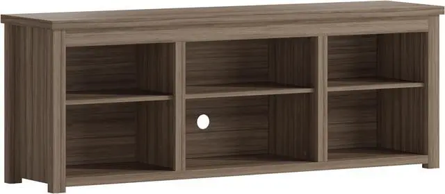 Main image of Kilead Farmhouse TV Stand up to 80" TVs - 65" Engineered Wood Framed Media Console with Open Storage in Gray Wash Oak Finish