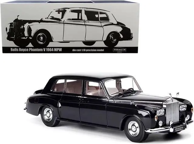 Alt view image 2 of 8 - 1964 Rolls Royce Phantom V Midnight Blue Metallic 1/18 Diecast Model Car by Paragon