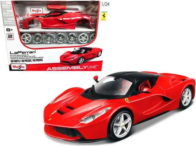 Alt view image 5 of 6 - Maisto 1:24 Scale Assembly Line Model Kit - Ferrari LaFerrari Red