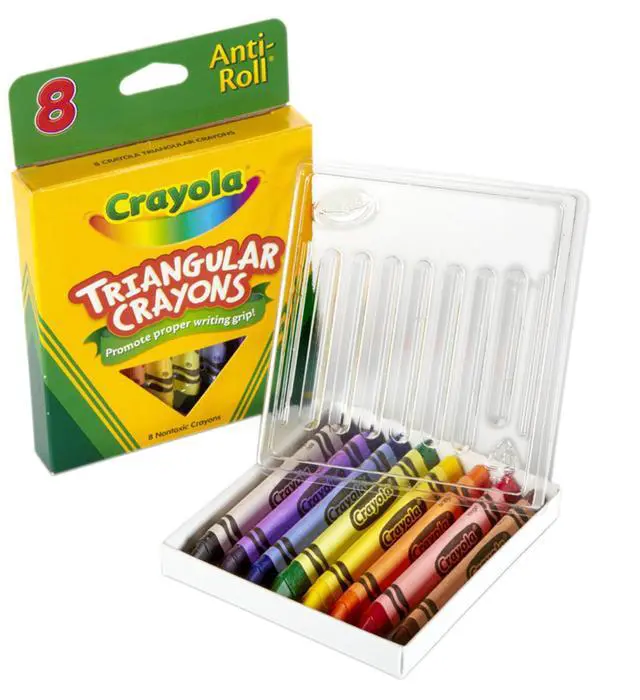 Alt view image 15 of 15 - Crayola Triangular Crayons 8 Colors/Box 524008
