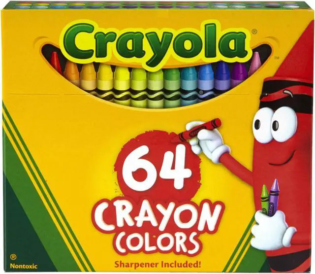 Alt view image 13 of 14 - Crayola Crayons 64-Pack with Built-In Sharpener