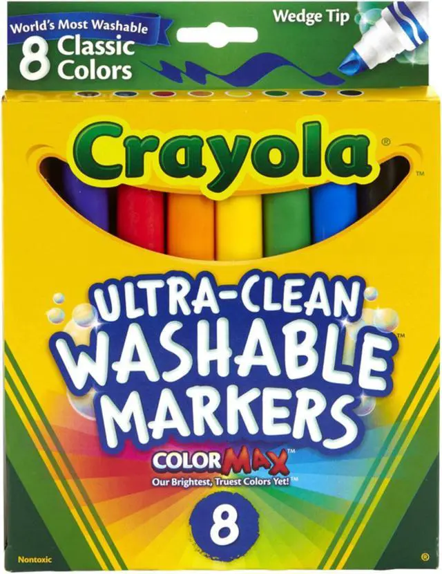 Alt view image 3 of 4 - Crayola Ultra-Clean Washable Markers Wedge Tip 58-7208