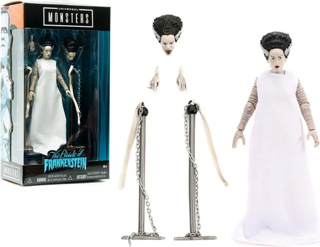 Main image of The Bride of Frankenstein 6" Moveable Figurine with Chains and Alternate Head and Hands "Universal Monsters" Series by Jada