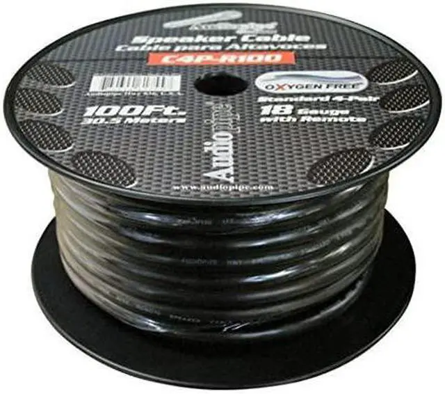 Alt view image 7 of 10 - Speed Cable Audiopipe 100' 9 Wire; 4Pr. Spkrs + Remote C4PR100