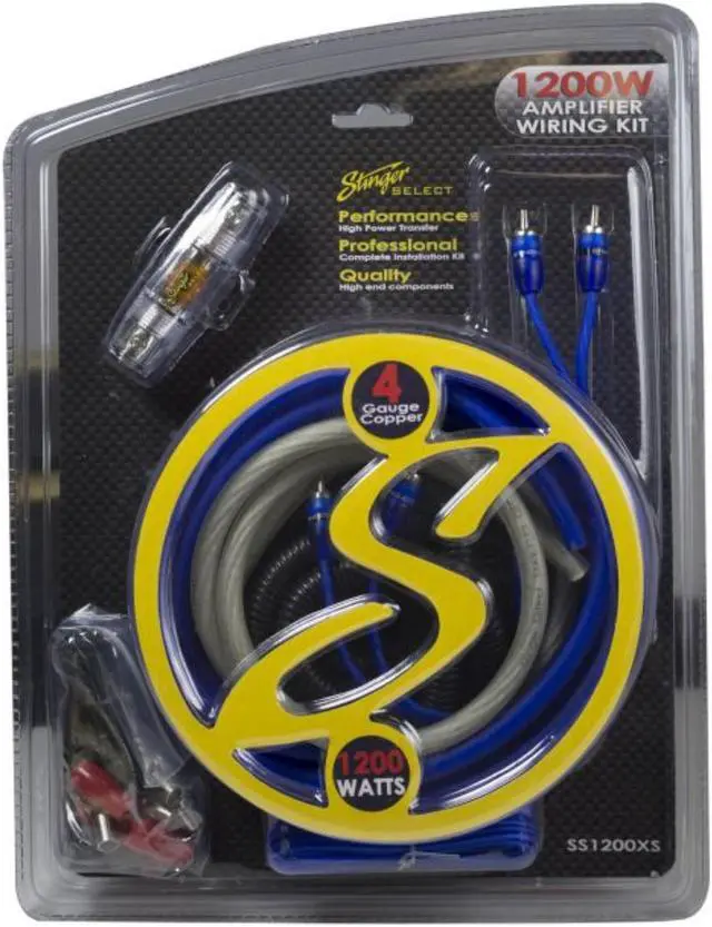 Alt view image 10 of 11 - Stinger SS1200XS 4GA Copper 1200W Complete Wiring Kit