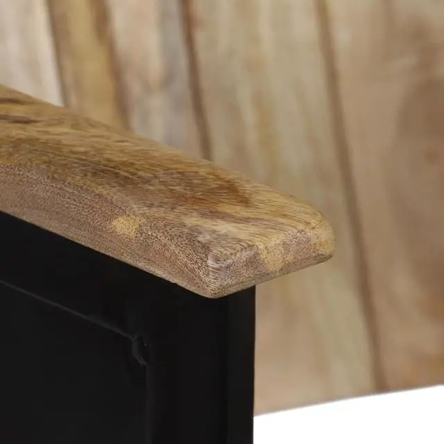 Alt view image 7 of 15 - vidaXL 2-Seater Bench Solid Mango Wood and Steel