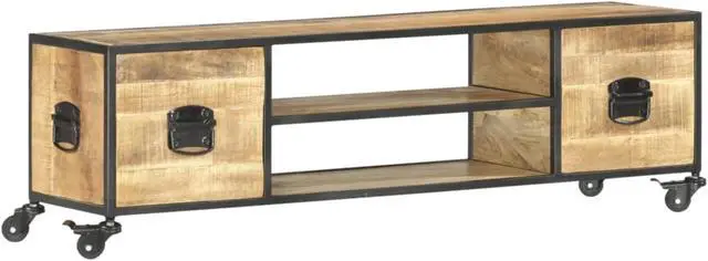 Main image of vidaXL TV Cabinet 51.2"x11.8"x15.4" Solid Mango Wood