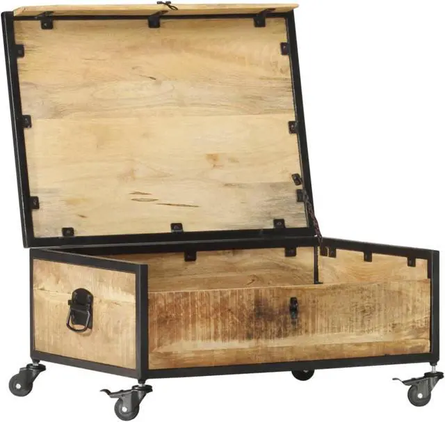 Alt view image 8 of 17 - vidaXL Coffee Table End Table Accent Side Table Solid Wood Mango 27.6 Inch