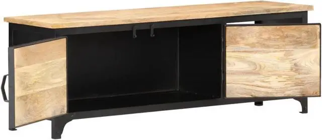 Alt view image 8 of 15 - vidaXL TV Stand TV Unit Sideboard TV Console Media Cabinet Solid Mango Wood