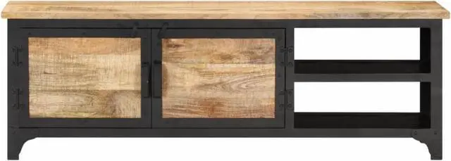 Alt view image 9 of 15 - vidaXL TV Stand TV Unit Sideboard TV Console Media Cabinet Solid Mango Wood