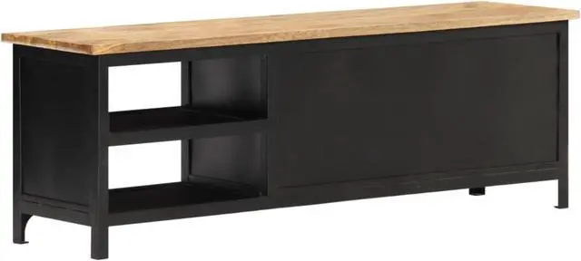 Alt view image 11 of 15 - vidaXL TV Stand TV Unit Sideboard TV Console Media Cabinet Solid Mango Wood