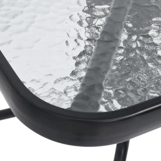 Alt view image 7 of 18 - vidaXL Patio Table Outdoor Dining Garden Table for Front Porch Black Steel