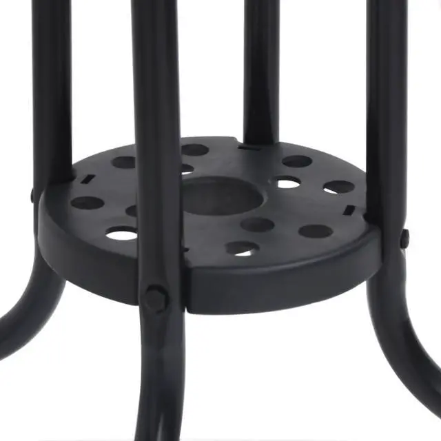Alt view image 8 of 18 - vidaXL Patio Table Outdoor Dining Garden Table for Front Porch Black Steel