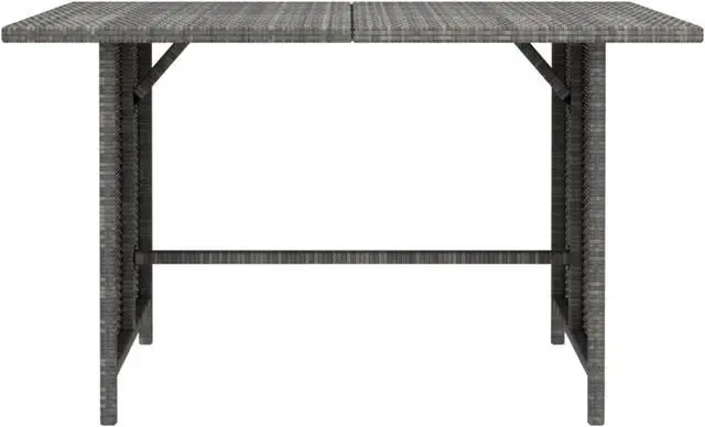 Alt view image 8 of 14 - vidaXL Bar Stools Bar Seats Counter Height Island Stools 2 Pcs Gray Poly Rattan