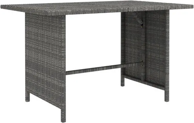 Alt view image 9 of 14 - vidaXL Bar Stools Bar Seats Counter Height Island Stools 2 Pcs Gray Poly Rattan