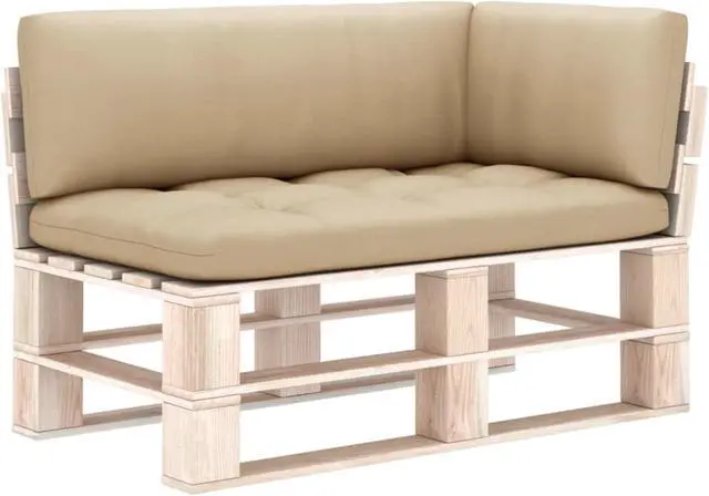 Alt view image 3 of 16 - vidaXL Pallet Sofa Cushions 3 pcs Beige