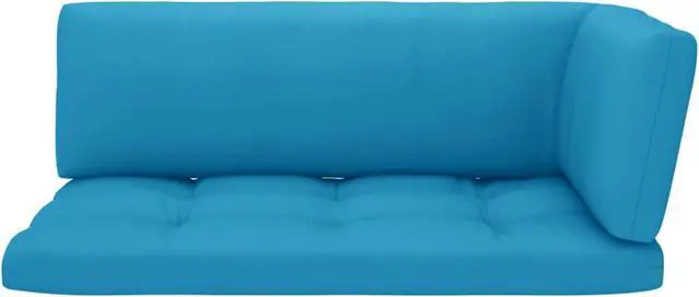 Alt view image 3 of 16 - vidaXL Pallet Sofa Cushions 3 pcs Blue