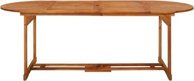 Alt view image 4 of 16 - vidaXL Outdoor Dining Table Patio Table with Umbrella Hole Solid Acacia Wood