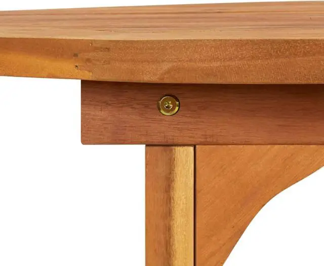 Alt view image 8 of 16 - vidaXL Outdoor Dining Table Patio Table with Umbrella Hole Solid Acacia Wood