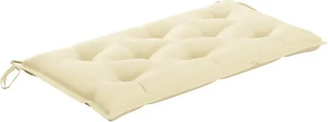 Alt view image 5 of 13 - vidaXL Bench Cushion Water Repellent Garden Cushion Cream White Oxford Fabric