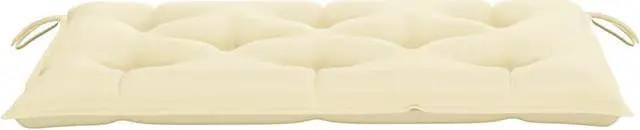 Alt view image 7 of 13 - vidaXL Bench Cushion Water Repellent Garden Cushion Cream White Oxford Fabric