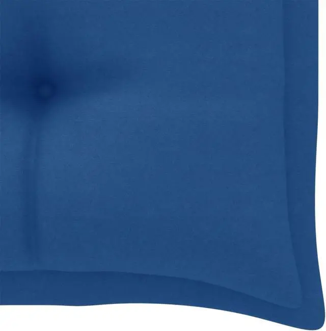Alt view image 4 of 12 - vidaXL Garden Bench Cushion Blue 43.3"x19.6"x2.7" Fabric