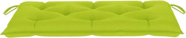 Alt view image 3 of 11 - vidaXL Garden Bench Cushion Bright Green 43.3"x19.6"x2.7" Fabric