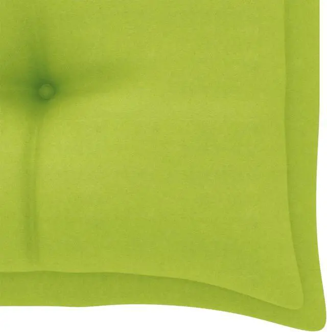 Alt view image 4 of 11 - vidaXL Garden Bench Cushion Bright Green 43.3"x19.6"x2.7" Fabric