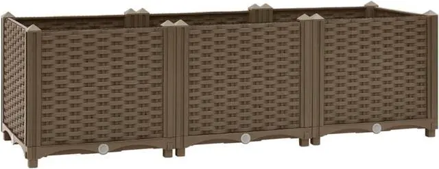 Alt view image 8 of 17 - vidaXL Raised Bed 47.2" Polypropylene Outdoor Garden Planter Flower Box Pot