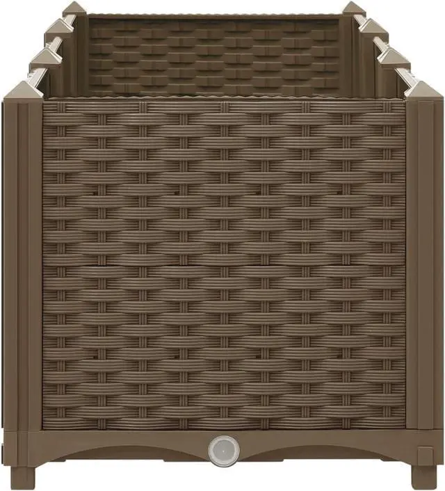 Alt view image 13 of 17 - vidaXL Raised Bed 47.2" Polypropylene Outdoor Garden Planter Flower Box Pot