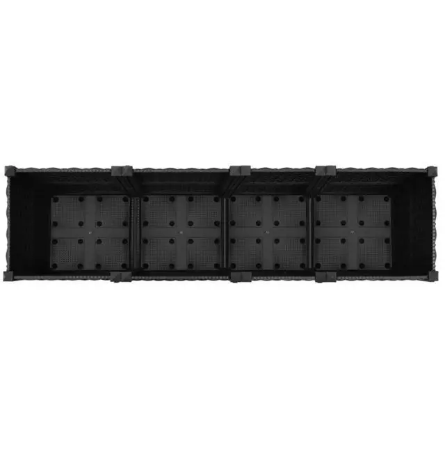 Alt view image 13 of 19 - vidaXL Raised Bed 63" Polypropylene Outdoor Garden Planter Flower Box Pot