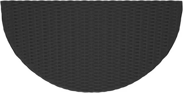 Alt view image 8 of 15 - vidaXL Patio Table Black 39.4"x19.7"x29.5" Poly Rattan