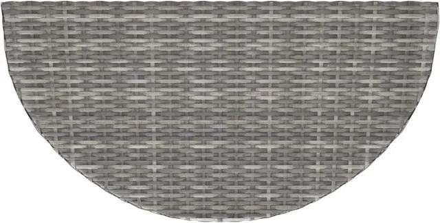 Alt view image 10 of 17 - vidaXL Patio Table Gray 39.4"x19.7"x29.5" Poly Rattan