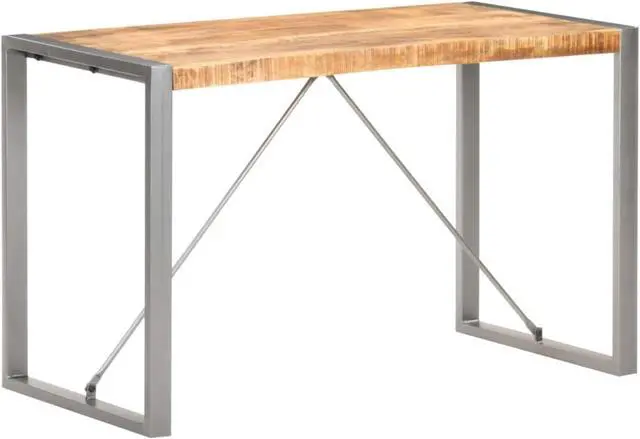 Alt view image 2 of 13 - vidaXL Dining Table 47.2"x23.6"x29.5" Solid Rough Mango Wood