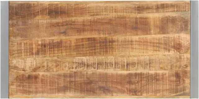 Alt view image 4 of 13 - vidaXL Dining Table 47.2"x23.6"x29.5" Solid Rough Mango Wood