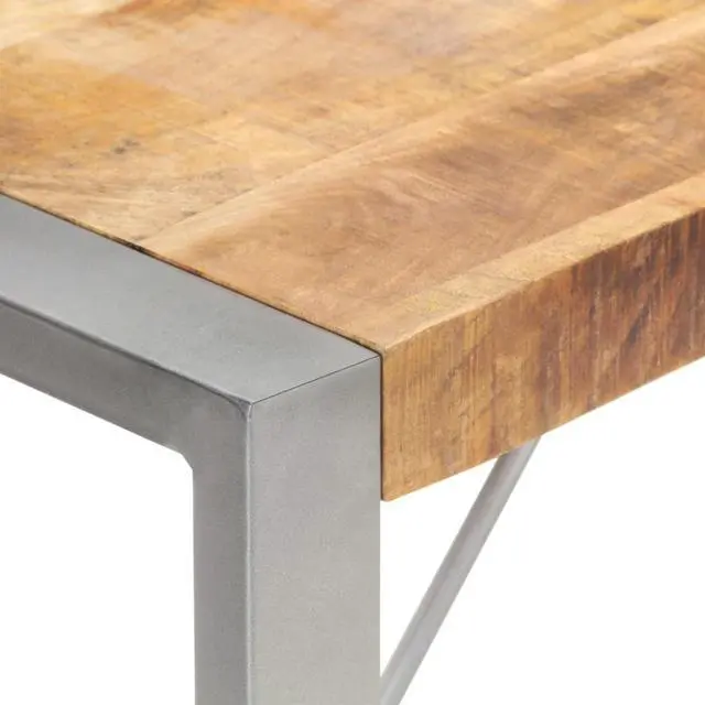 Alt view image 6 of 13 - vidaXL Dining Table 47.2"x23.6"x29.5" Solid Rough Mango Wood