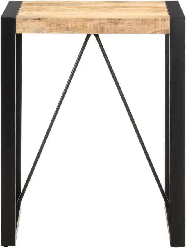 Main image of vidaXL Dining Table 23.6"x23.6"x29.5" Solid Rough Mango Wood