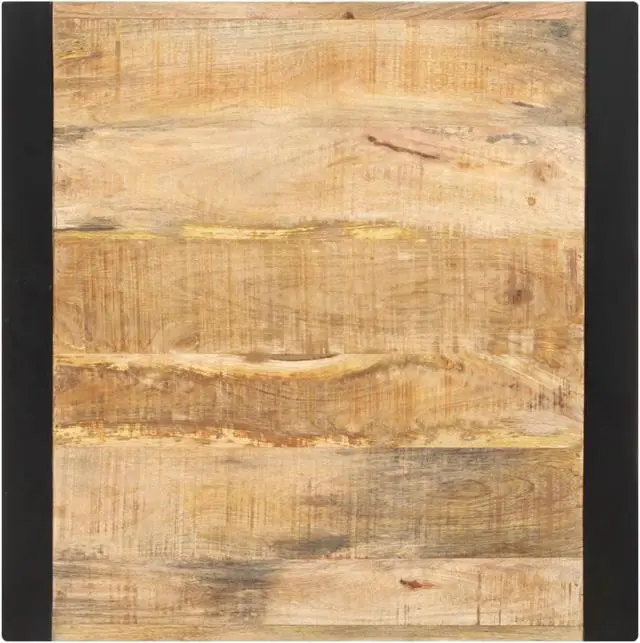 Alt view image 4 of 13 - vidaXL Dining Table 23.6"x23.6"x29.5" Solid Rough Mango Wood